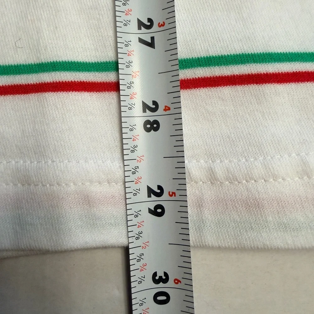 NWT Puma Scuderia Ferrari Men’s XL Polo Shirt White Red Green Stripe Logo Snaps - Picture 12 of 12